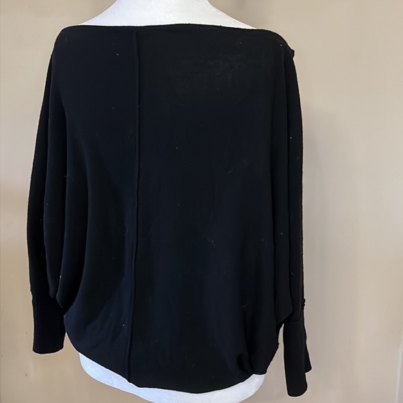 Black off the shoulder dolman sweater - Picture 5 of 5